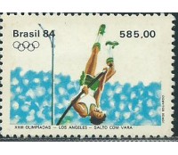 C1381 XXIII OLIMPÍADAS DE LOS ANGELES 1984 SALTO COM VARA  MINT 3572